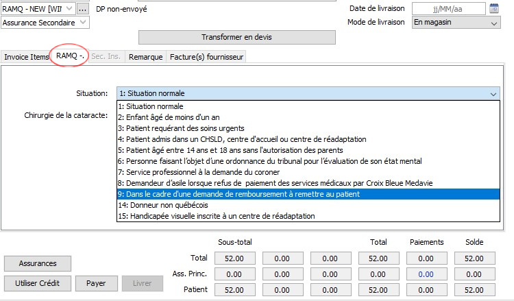 RAMQ: Carte d'assurance maladie non-présentée ou expirée – WINK