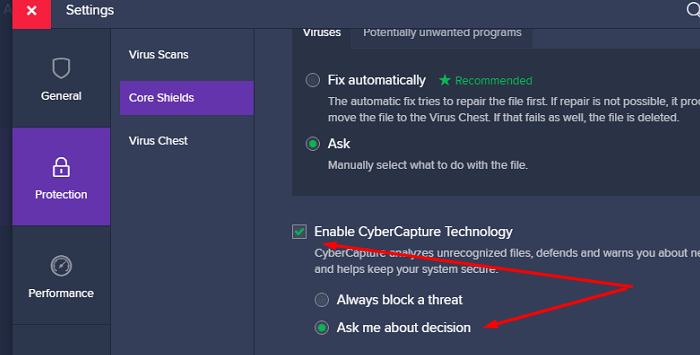 how to turn off avast cybercapture