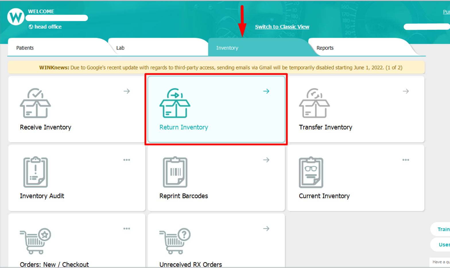 Supplier and Inventory Returns